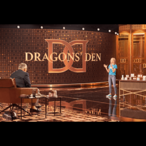 Caitlyn presenting at CBC's Dragons' Den